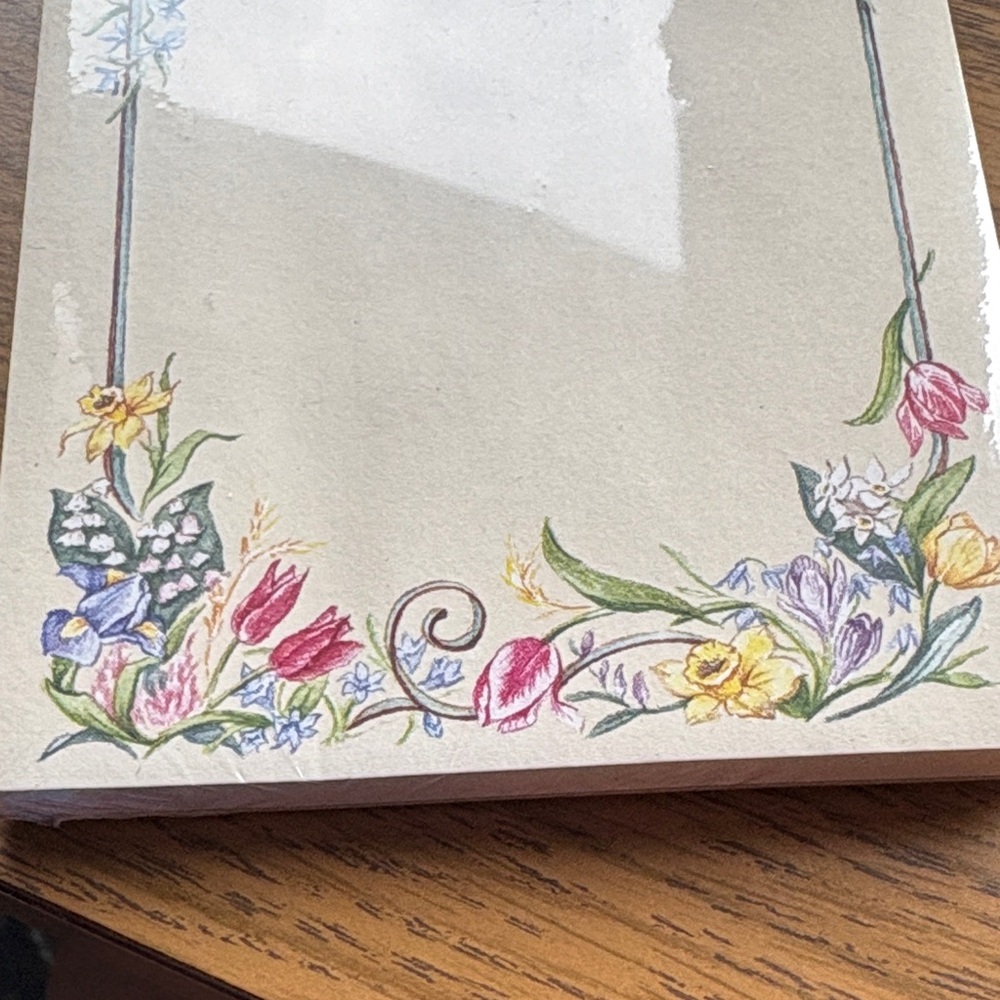 Floral Notepad with Colorful Border - Picture 4 of 6